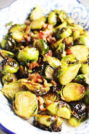 Maple Balsamic Roasted Brussels Sprouts With Bacon Recipe Sprout Recipes Roasted Brussel Sprouts Thanksgiving Vegetable Sides