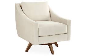 Ideabooks 108 ideabooksa chic swivel desk chair of wood in browns. Nash Swivel Chair Pearl Chenille One Kings Lane