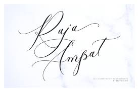 A font is a design for a set of characters. Raja Ampat Calligraphy Font Download Font Clarity Free Fonts