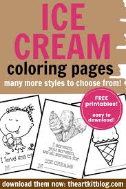 Nowadays, the flavors of ice cream are diverse and it becomes easier to choose the ones which suit your favor as a result. Free Printables Ice Cream Coloring Pages The Art Kit