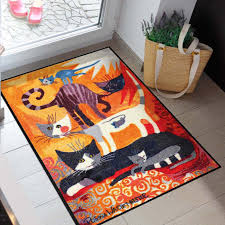 2 wandbilder rosina wachtmeister 37 x 47 cm mit blauem holzrahmen. Rosina Wachtmeister Fussmatte Katzenturm 75x120 Cm Sld0871 075x120 Mocavi Der Design Shop