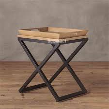 Each piece measures 26'' h x 23.5'' l x 15.75'' w. Small Apartment Tea Table Simple Solid Wood Living Room Coffee Table Bedroom Side Table Wooden Tray Solid Oak Iron Side Table Cafe Tables Aliexpress