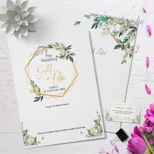 Menentukan desain undangan pernikahan adalah salah satu hal yang harus anda persiapkan dalam menyiapkan acara pernikahan. Kartu Undangan Pernikahan Motif Daun Bunga Hijau Gold Simple Cantik Murah Tebal Shopee Indonesia