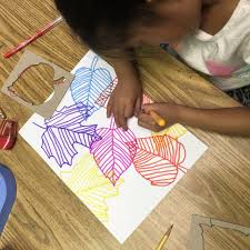 Cross contour lines follow the contours of the object. Line Art Project Leaves Art Projects For Kids