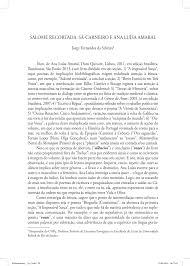 Ana luisa amaral recitando biografia (curtíssima), no iv seminário leituras da modernidade: Pdf Salome Recortada Sa Carneiro E Ana Luisa Amaral