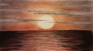 Tramonto Sul Mare Carboncino Sanguigna Gessetto Paesaggio Tramonto Mare Disegno Sanguigna Grafite Carboncino Arte Massimoma Paesaggi Arte Pittura