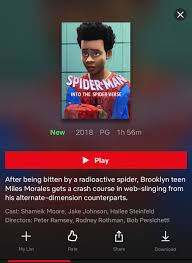 Spider Man Into The Spider Verse Is On Netflix Spiderman This review is not for the movie (spiderverse is one of the best movies ever, my whole family adores it.) spider man into the spider verse is on