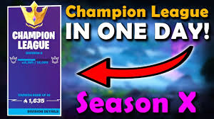 Check spelling or type a new query. This Is How I Reached Champion League In One Day Fortnite Season X Arena Division 10 Grind Youtube