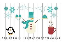 Bonus, they help keep your brain sharp! Winter Themed Alphabet Sequence Puzzle Preschool Educational Printable Game