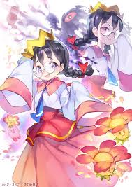 Safebooru 1girl 2018 D Adjusting Eyewear Ario Artist Name Bira Black Hair Blue Neckwear Braid Breasts Crown Dated Evil Grin In 2020 Kirby Character Kirby Art Kirby
