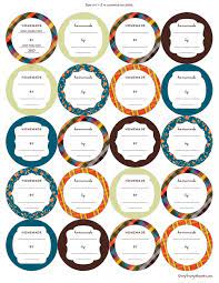 Use for homemade jam, jelly, or any food gift in a jar. Printable Canning Jar Labels