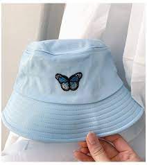 Butterfly Bucket Hat Baby Blue Bucket Hat Embroidered Etsy Nike Bucket Hat Outfit Nikebuckethatoutfit Outfits With Hats Hat Aesthetic Bucket Hat Fashion