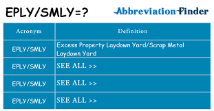 Maybe you would like to learn more about one of these? What Does Eply Smly Mean Eply Smly Definitions Abbreviation Finder