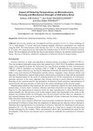 The pce is a hard exam and challenging to prepare for. Impact Of Sintering Temperatures On Microstructure Porosity And Mechanical Strength Of Refractory Brick Scientific Net