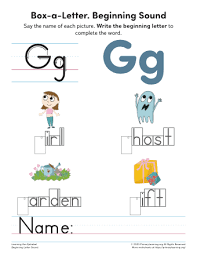 letter g phonics worksheet primarylearning org