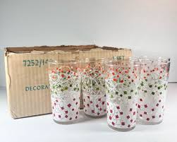 Vintage Hazel Ware Confetti Beverage Glasses 11 1/2 oz. Set of 10 With Box
