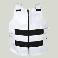 Men S Bullet Proof Style White Leather Motorcycle Vest For Biker Tactical Vest Bullet Proof Vest Tactical Vest Vest Fashion