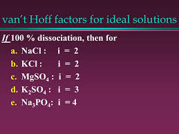 Image Result For Van T Hoff Factor Ap Chem Dissociation Chemistry