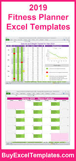 Excel Fitness Tracker Weight Tracker For Year 2019