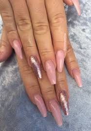 Black And Rose Gold Nails Coffin Pin On Elize Beauty Nails