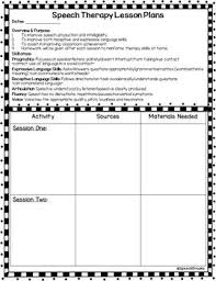 Speech Therapy Lesson Plan Template Weekly Or Monthly Templates Included Lesson Plan Templates Speech Therapy Speech Lessons