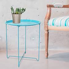 Price available upon request inquire. Amazon Com Cap Living 1 Pc Or Set Of 2 Round 18 Inch Square Metal End Table Side Table Colors Available In Capri Breeze Blue And Samba Red Kitchen Dining