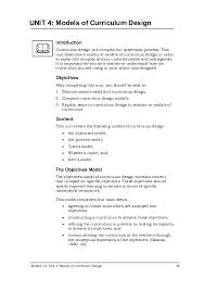 Pdf Unit 4 Models Of Curriculum Design Precious May Ramales Academia Edu