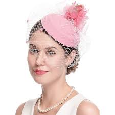 سيزو قبعة بمشبك شعر من فاسيناتور، قبعة وريش وزهور ووشاح لحفلات الزفاف، قبعة  شاي (بيج) : Amazon.ae: ملابس وأحذية ومجوهرات