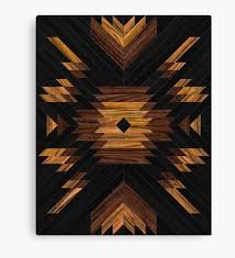 Urban Tribal Pattern No 5 Aztec Concrete And Wood Canvas Print By Zoltan Ratko Urban Tribal Wood Canvas Print Wood Art