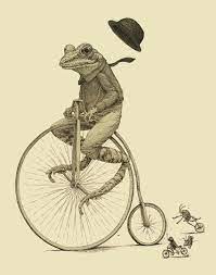 Free shipping free shipping free shipping. Frog On Bike Print 8x10 11x14 16x20 Old Time Bicycle Art Etsy Bicycle Art Print Bicycle Art Bike Art