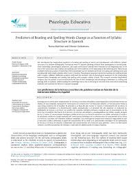 As you challenge your opponents in your favorite word games, stay cognizant of some common words . Pdf Predictors Of Reading And Spelling Words Change As A Function Of Syllabic Structure In Spanish