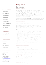 bar manager resume template pdfsimpli