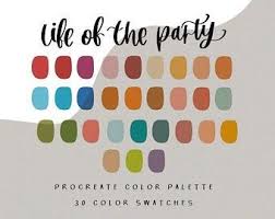 Dusty Rainbow Color Palette Pro Create Color Swatches Etsy Color Swatches Color Palette Brand Color Palette