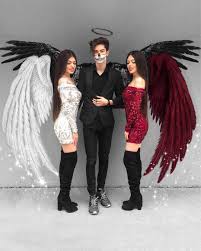Bff Black And White Angel Costume Love Ya Halloween Outfits Teenage Fashion Outfits Prom Outfits