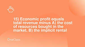 Furthermore, since average total cost ( ) is equal to total cost divided by quantity produced, you can write total cost in terms of and : 15 Economic Profit Equals Total Revenue Minus A The Cost Of Resource Youtube