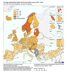 Male reproductive cancers fact sheet, female reproductive cancers fact sheet. Deaths From Prostate Cancer In Europe Regions 2014 2016 Prostate Cancer Was The Cause Of 3 Of All Male Deaths And 10 Of All Male Cancer Related Deaths Mapporn