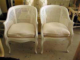 White French Cane Chairs Regency Chair Shabby Furniture Chair