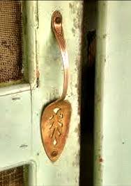 Vintage Door With Pie Server Handle Door Handles Doors Decor