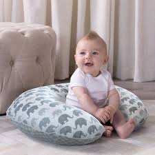 boppy premium nursing pillow cover gray elephants plaid boppy nursing pillow baby feeding pillow baby boppy pillow