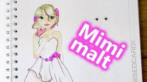 Brautkleid Malen Mimi Malt Eine Wunderschone Braut Mit Make Up Frisur Und Kleid Youtube
