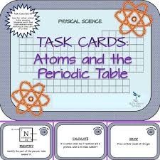 This Download Includes 40 Atoms And The Periodic Table Task Cards To Use Individually With St Science Task Cards Elementary Science Activities Physical Science