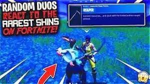 Random Duo Partners React To The Rarest Fortnite Skins Ghoul Trooper Reaper Pickaxe Fortnite Ghoul Trooper Duo