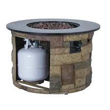 Webmasters, you can add your site in. 36 In 50 000 Btu Canyon Ridge Round Liquid Propane Gas Fire Pit Table Lowe S Canada