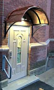 The Copper Eyebrow Door Awning With The Smith Scrolls In Worcester Ma Custom Awnings Door Awnings Window Awnings