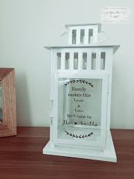Personalised Lantern Youmeweshop Large White Metal Personalised Lantern Can Be Designed With The Mes Memorial Lanterns Personalized Diy Crafts Small Lanterns