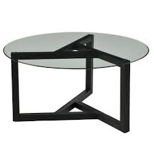 Receive the latest listings for black wood coffee table. Boyel Living 36 In Clear Espresso Medium Round Glass Coffee Table With Tempered Glass Top Tr Wf190112aab The Home Depot