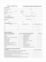 Physical Examination Form For Work New Free Printable Medical Physical Forms Kitchen And Living In 2020 Physics Employee Health Medical History