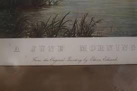 Sold at Auction: LARGE JUNE MORNING COLLECTOR PRINT BY ELVIN EDWARDS FRAMED  UNDER GLASS APPROX 78CM X 58CM