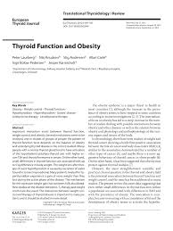 pdf thyroid function and obesity