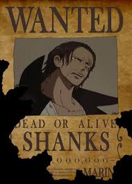 One Piece Wanted Posters Shanks #Displate Artwork By Artist 